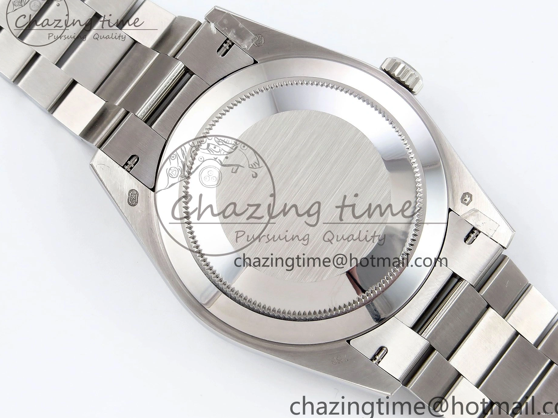 Stick Steel SS 40 Dial (Gain V3 Light JDF Weight) President Green DayDate on VR3255 904L Bracelet 0401